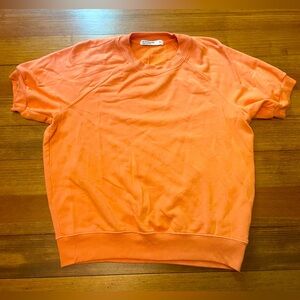 Stateside Coral Short Sleeve Modal & Cotton Blend Top Size Small